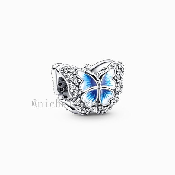 Pandora Blue Butterfly Sparkling Charm - Picture 6 of 6